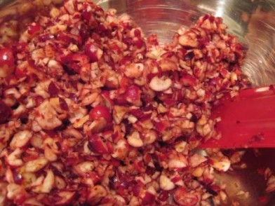 chopped cranberries